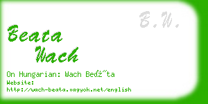 beata wach business card